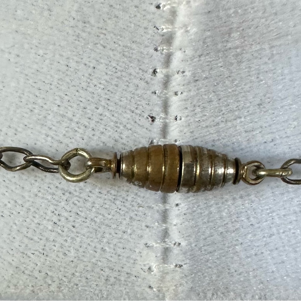 Vintage enamel and gold tone necklace - Picture 7 of 8
